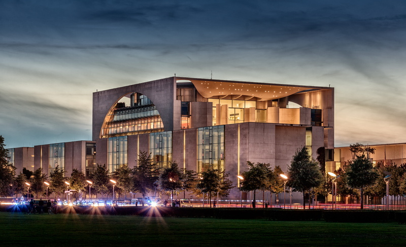 berlin, architecture, government, residential district, germany, building, grass, cloud - sky, sky, no people, city, nature, concrete, travel destinations