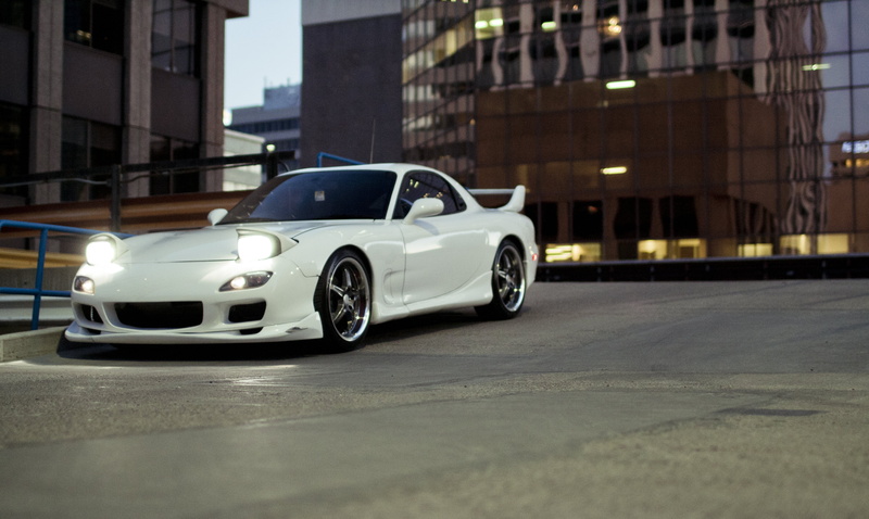 elegance, alloy Wheel, front View, city street, shiny, night, Tuning, germany, rx, transportation, competition, coupe, racecar, surface level, illuminated