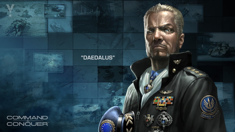 confidence, headshot, digital composite, front view, daedalus, Command and Conquer, looking at camera, video games, indoors, males, men, text, business