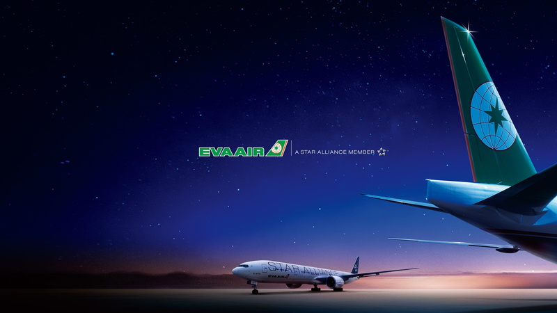 2K, night, stars, 300, the plane, Star alliance, the sky, WFP, B-777, Boeing, strip, takeoff, landing, airport, EVA Air, lights, chassis