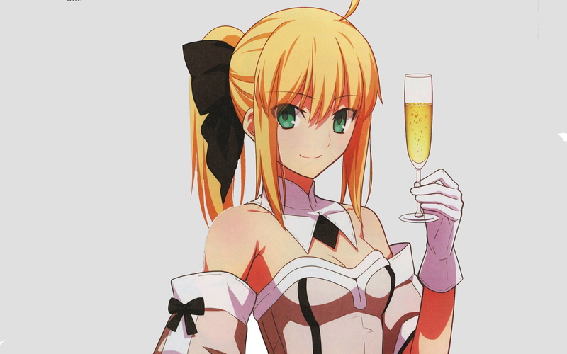 male likeness, representation, Fate Series, Saber Lily, female likeness, female, glass, green, no people, character, eye, human representation, craft, white background