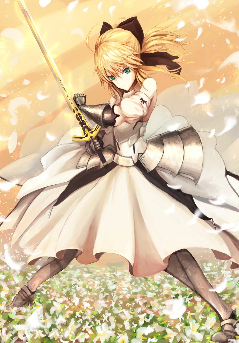 1080P, beautiful people, Fate/Grand Order, beautiful woman, one person, Saber, short hair, anime, young women, blonde, hairstyle, young adult, blond hair