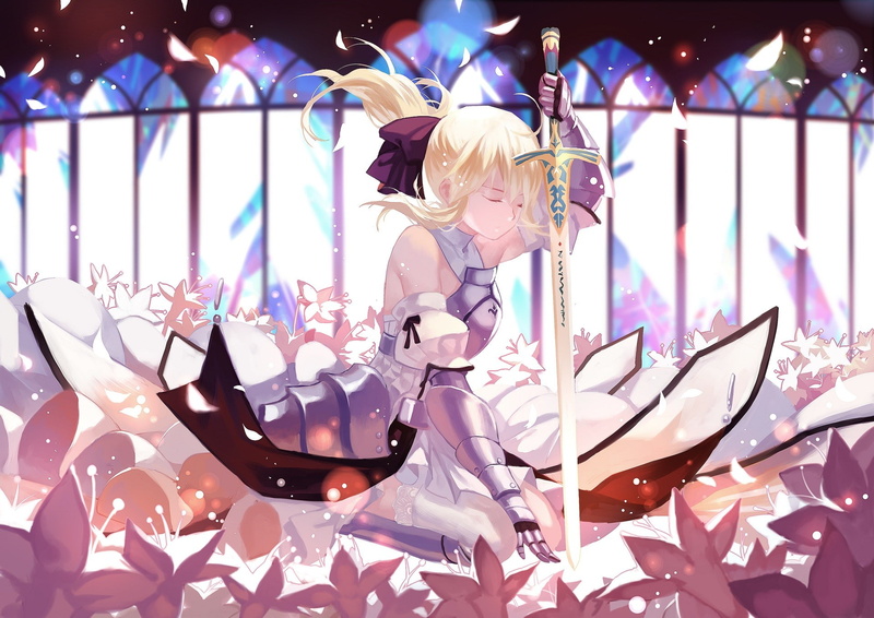 anime girls, Fate Series, anime, blonde, Saber Lily, 1080P