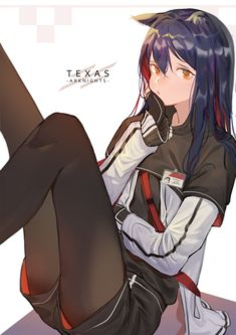 Texas (Arknights), 720P, sitting