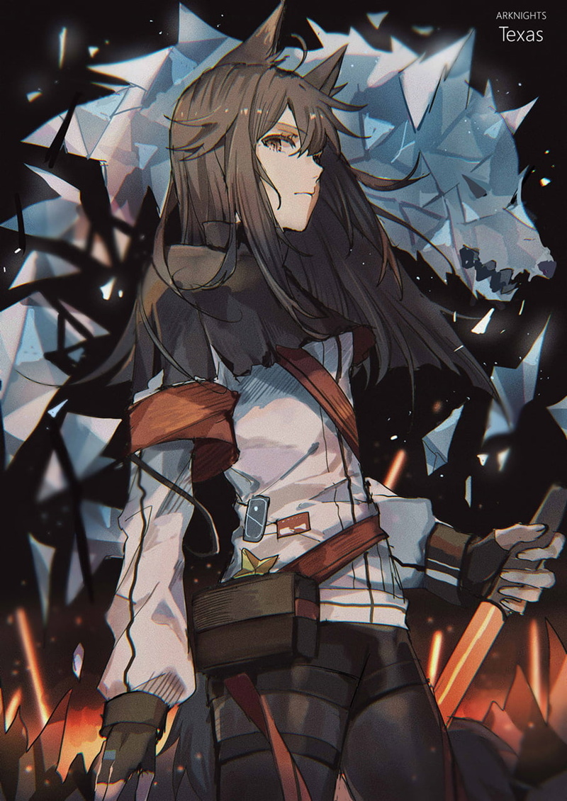 Lococo, 720P, Arknights, anime girls, Texas (Arknights), anime, portrait display