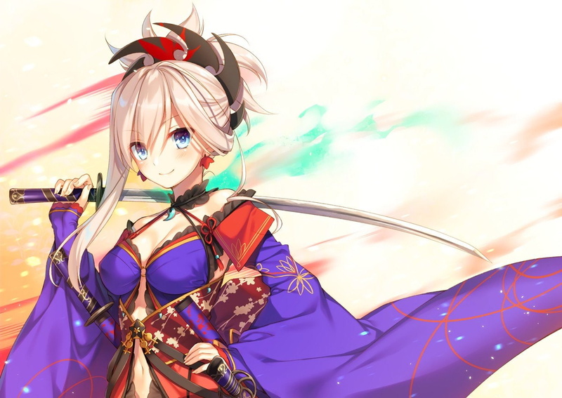 Purple Dresses, Miyamoto Musashi, Fate, 720P, Katana, Grand Order