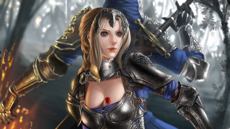 hairstyle, creativity, indoors, warrior, armor, sculpture, figurine, people, corset, human representation, metal, 1080P, fantasy art, focus on foreground