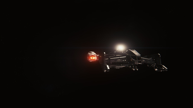 Star Citizen, lighting equipment, chrome, Cutlass Black, nature, motor vehicle, car, copy space, night, black background, dark, 1080P, headlight, transportation