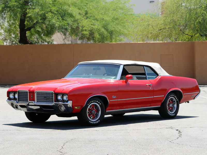 red, supreme, oldsmobile, cutlass, the Oldsmobile, 1080P, muscle car, convertible, 1972