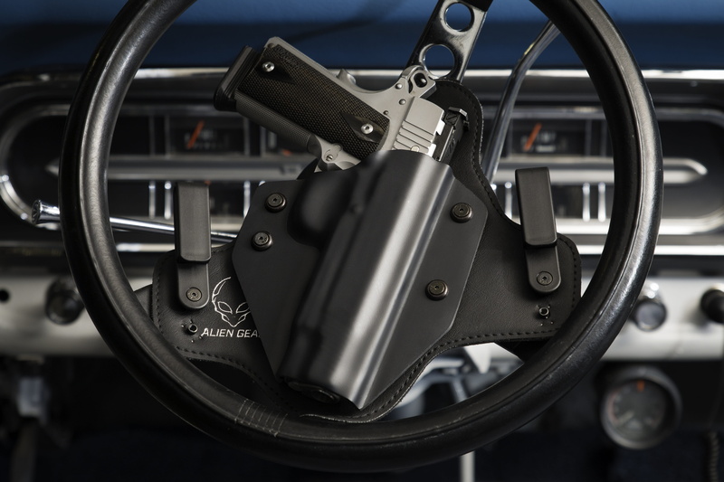 gun holster, concealed carry, hardware, weaponry, transportation, revolver, handgun, indoors, no people, holster, gun, machinery, 1911, car interior, car