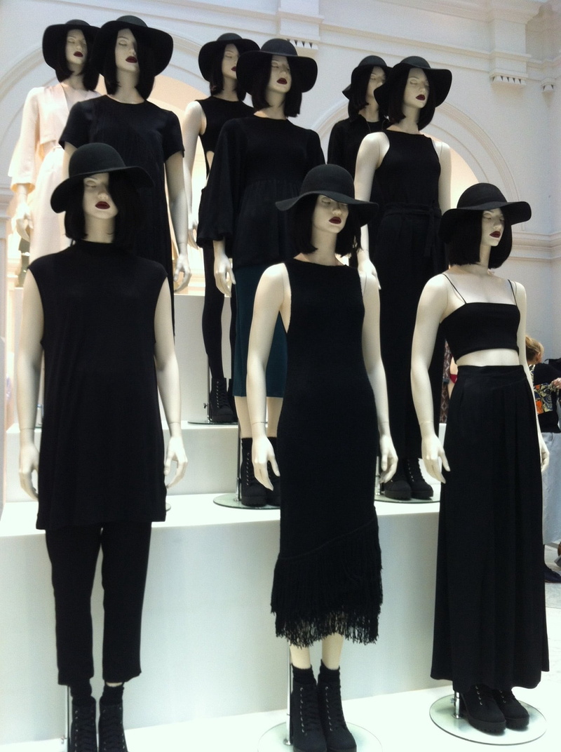 fashionable, human representation, clothings, collection, black, group of people, posing, caucasian, pose, glamour, uniformity, store, black summer, lack of diversity