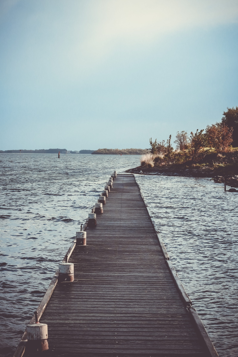 landing stage, lake, tree, direction, non-urban scene, scenics - nature, sailing, the way forward, long, bridge, tranquility, tranquil scene, catwalk, horizon over water