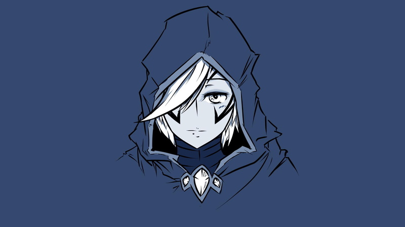 milimalism, art, ranger, dota, dota 2, traxe, drow, drow ranger, 1080P