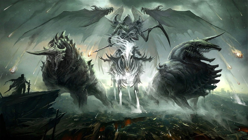 1080P, angel, death, wings, Death Knight, creature, fantasy art