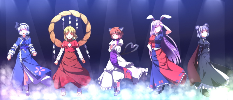reisen udongein inaba, moriya suwako, female, konpaku, konpaku youmu, moriya, inaba, 3000x1292, reisen, chen, nazrin, youmu, anime, touhou, udongein, anime girls