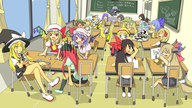 Suika Ibuki, Touhou, Hong Meiling, Remilia Scarlet, Tewi Inaba, Marisa Kirisame, Suwako Moriya, Reisen Udongein Inaba, Anime, Aya Shameimaru, Ran Yakumo