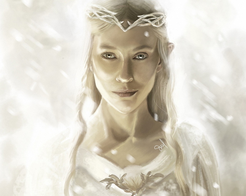 1080P, Long Hair, Girl, Woman, White Hair, Lord of the Rings, Galadriel, The Lord of the Rings