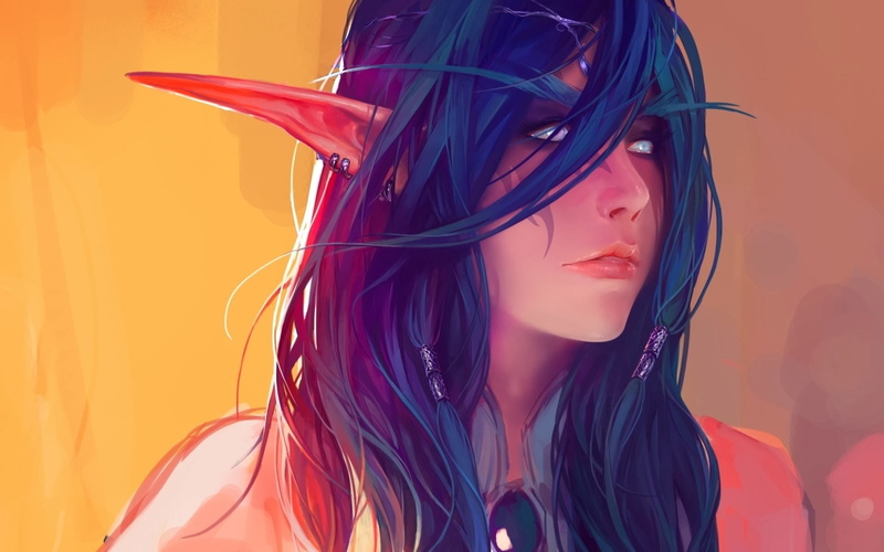 Tyrande, world of warcraft, artwork, digital art, 1080P, video games