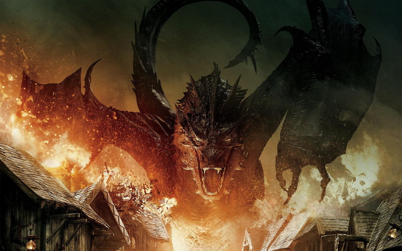 five, battle, the hobbit, fire, the hobbit battle of five armies, fire dragon, dragon, hobbit, armies, 1920x1200, 1080P