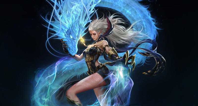 fantasy art, fantasy girl, claws, artwork, elves, pointy ears, illustration, magic, long hair, 1080P