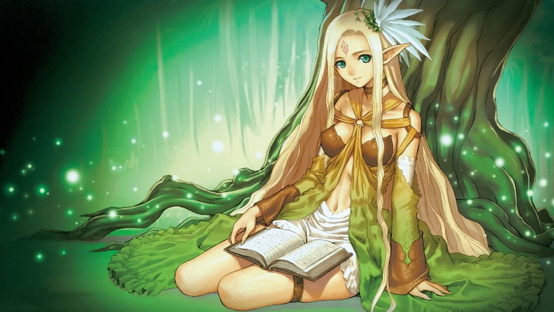 720P, ears, taka, Tony Taka, blondes, girls, tony, fantasy, girl, elfen, celestia, anime, pointy, elves, shining, wind, art, hd