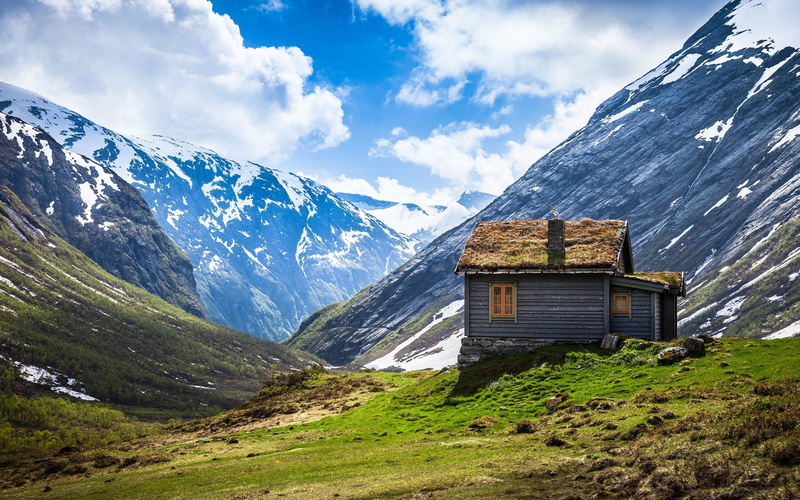 dwelling, 2K, cabin, mountains
