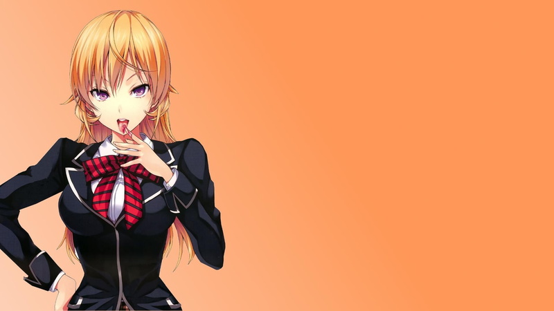 front view, cute, one person, women, Shokugeki no Souma, Nakiri Erina, studio shot, indoors, portrait, females, hairstyle, hair, blond hair, childhood