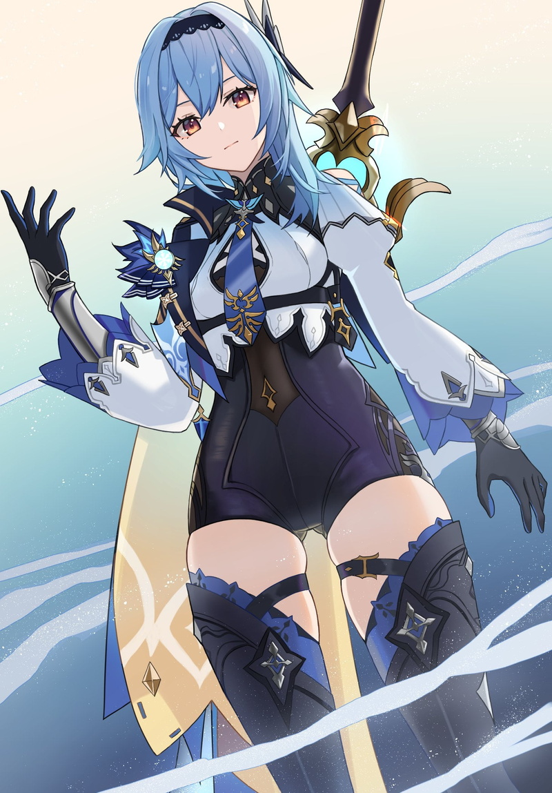 Genshin Impact, knee-high boots, Eula(Genshin impact), thighs, anime girls, 1080P