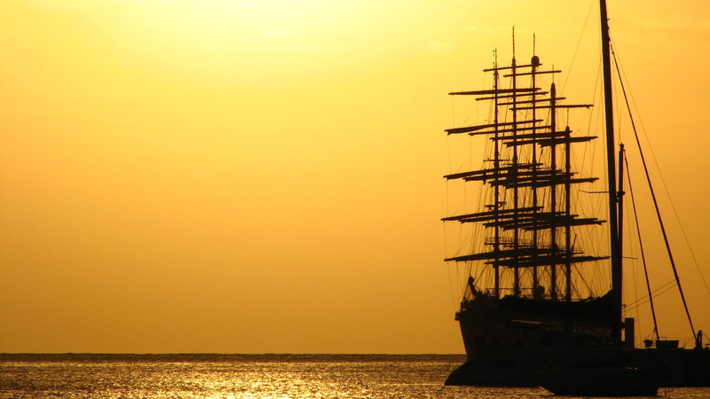 sailing ship, tranquility, sea, vehicle, no people, transportation, beauty in nature, outdoors, mode of transportation, nature, rigging, sky, silhouette