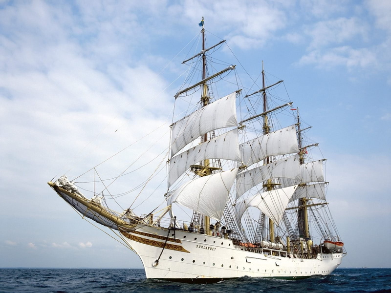 sailing, sea, ship, 720P, sailing ship