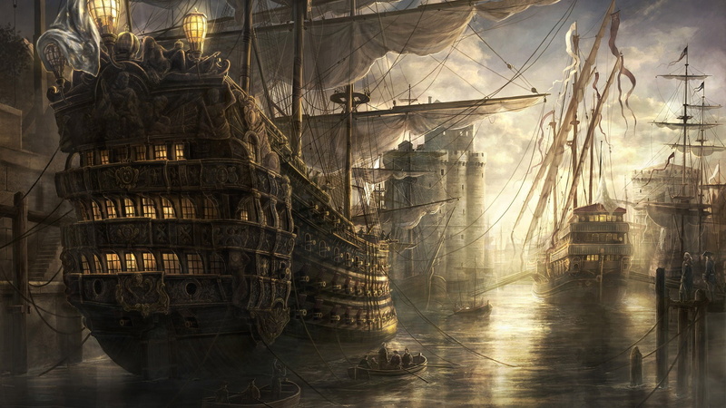 sailing ship, 1080P, ship