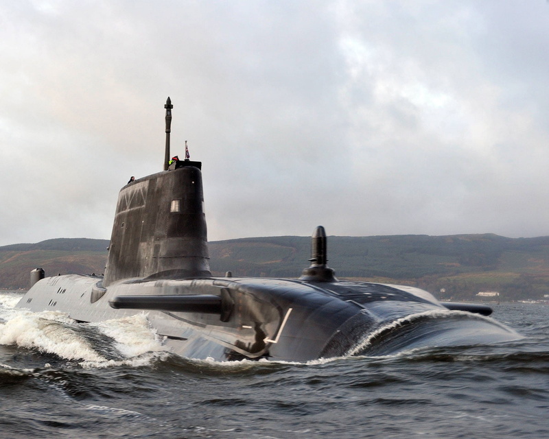 cloud - sky, nature, motion, nautical vessel, military, on the move, sky, flying, animal, transportation, rippled, sea, no people, Astute-class submarine