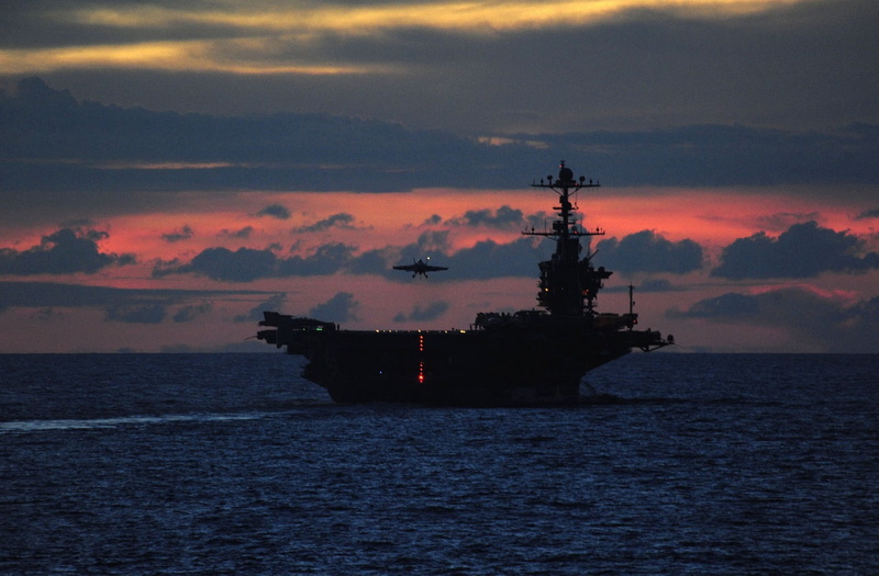 seascape, horizon, nautical Vessel, drilling rig, water, navy, fuel and power generation, cloud - sky, sunset, transportation, industry, ocean, 1080P