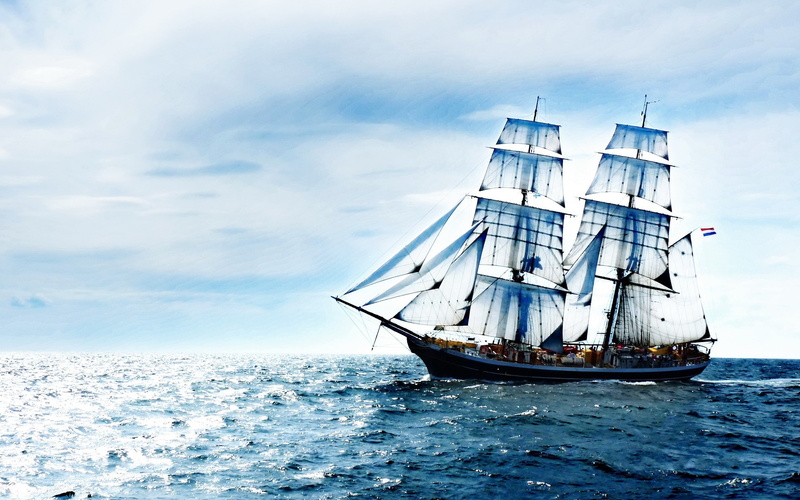 vehicle, sea, 2K, nature, sailing ship, old ship