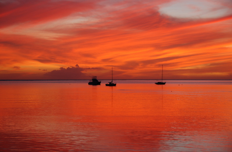 peaceful, coastline, clouds, 2K, sail, Molokai, Sunset, sailboat, sky, water, sun, quiet, reflection, body of water, salmon, Hawaii, dusk, body, nature