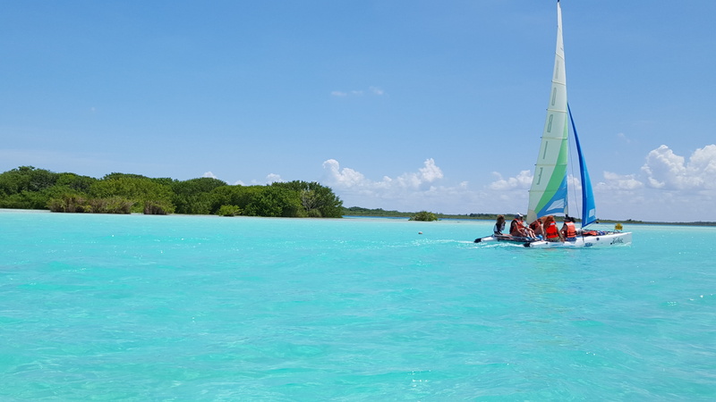 mode of transportation, leisure, travel, enjoyment, 5K, seascape, clouds, fun, tree, ocean, sailing, tranquil scene, people, water, scenic, beauty in nature