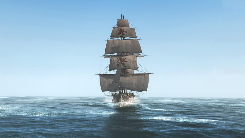 tower, outdoors, built structure, ship, no people, wood - material, horizon over water, motion, scenics - nature, water, Assassins Creed: Black Flag, sailboat