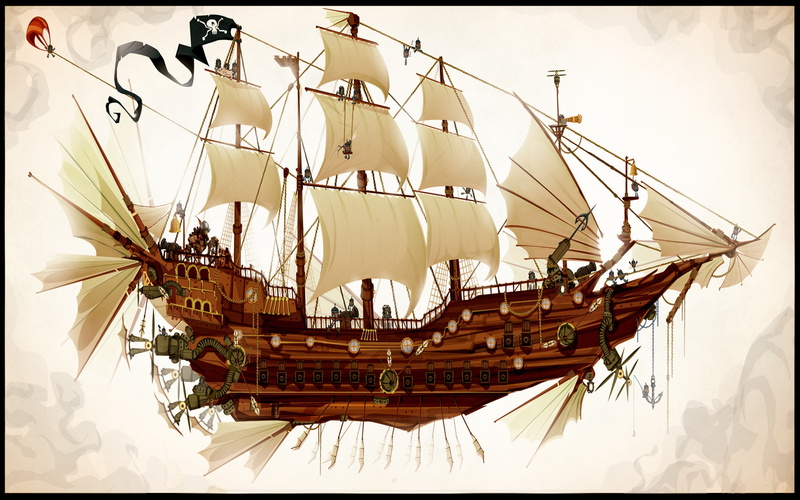 chasingartwork, 2K, pirateship, clockwork