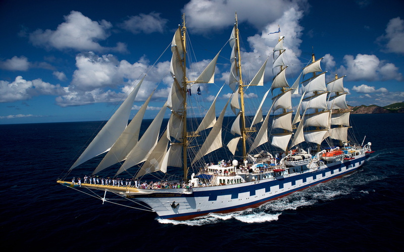 sailboat, nautical vessel, sea, horizon, water, clipper, cruise ship, outdoors, yacht, sail, nature, transportation, no people, sky, sailing, mode of transportation