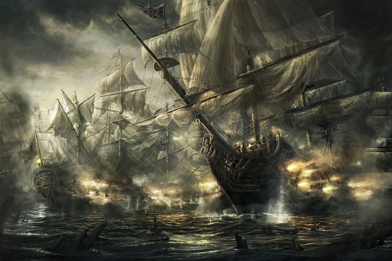 ocean battle, army, ship, 720P