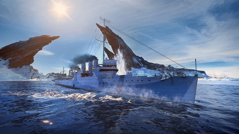eagle, World of Warships, Battleship, ocean battle, 1080P