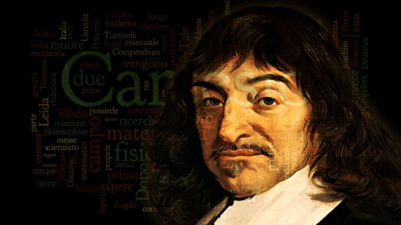 creativity, René Descartes, floral, indoors, human representation, top, men, black, adult, representation, text, 1080P, real people, typography, western script