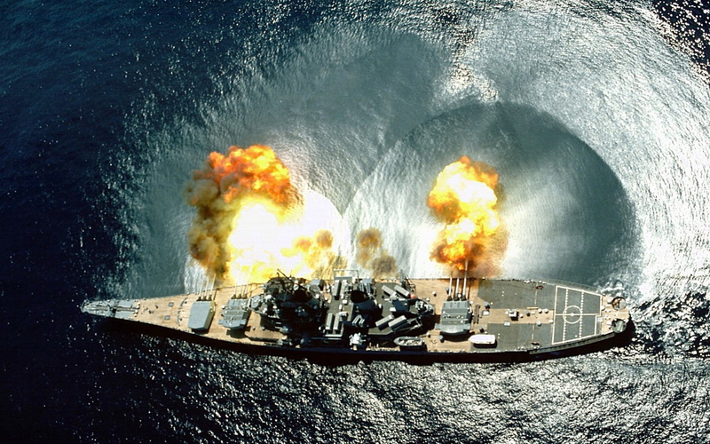 violence, Warships, weapon, military, transportation, water, nature, USS Iowa (BB-61), government, high angle view, war, fighting, 1080P, armed forces