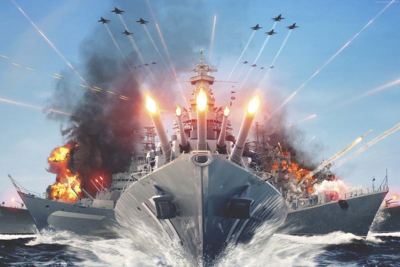 storm, ship, simulator, game, Best Games of 2016, battle, fire, water, sea, World of Warships, 2K, MMORPG