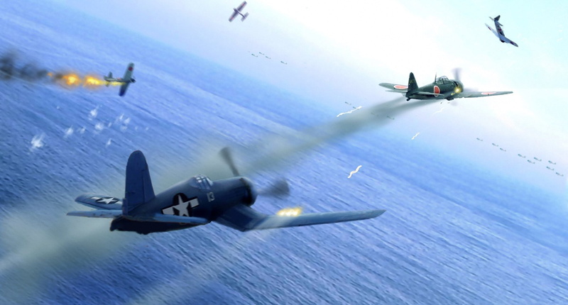 day, aviation, aerospace industry, propeller, no people, aerial view, fighter Plane, outdoors, war, blue, mode of transportation, motion, travel