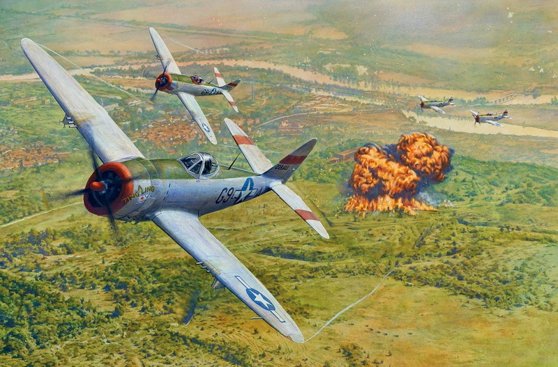 field, Republic P-47 Thunderbolt, environment, land, mode of transportation, figure, P-47, attack, the bombing, transportation, WW2, outdoors, nature, military