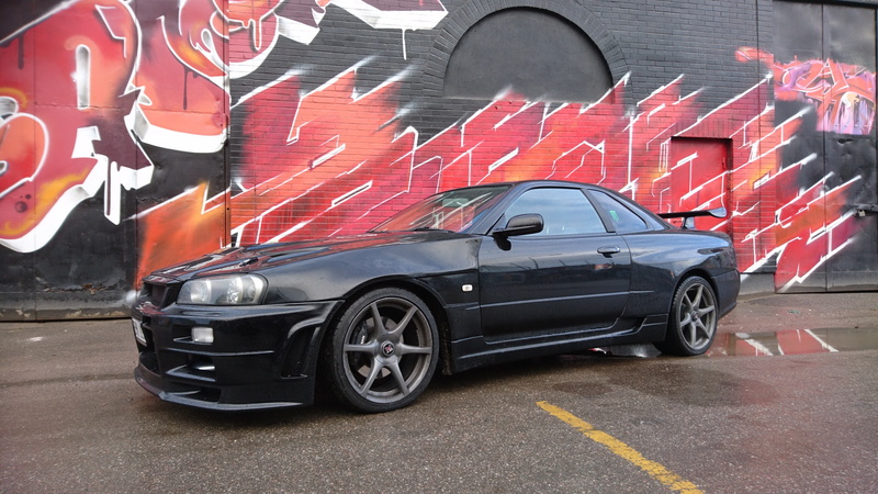 Black Pearl, skyline, Nissan Skyline GT-R R34, Nissan, 4K