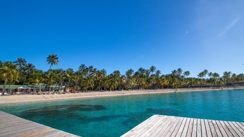 tranquil scene, blue, pool, nature, club med la caravelle, tropical tree, outdoors, palm tree, clubmed, tranquility, sun, sky, caribbean, sand, plamtrees