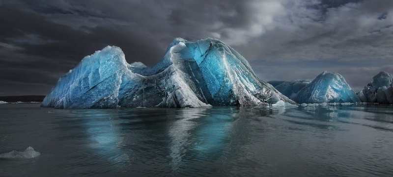 no people, ice, tranquility, outdoors, snow, glacier, cloud - sky, landscape, frozen, water, iceberg, 720P, daylight, environment, lagoon, cold, clouds