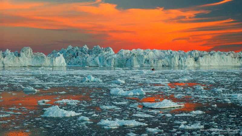 ilulissat, Nature, greenland, midnight, 2K, sunset